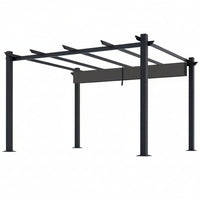 Aluminum Pergola Built for Modern Outdoor Living, 16x12 Retractable Canopy, 192 Sq Ft Coverage, Durable Frame