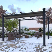 Aluminum Pergola Built for Modern Outdoor Living, 16x12 Retractable Canopy, 192 Sq Ft Coverage, Durable Frame