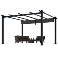 Aluminum Pergola Built for Modern Outdoor Living, 16x12 Retractable Canopy, 192 Sq Ft Coverage, Durable Frame